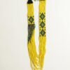 Handmade Yellow Black Beaded Statement Necklace and Earrings Set
