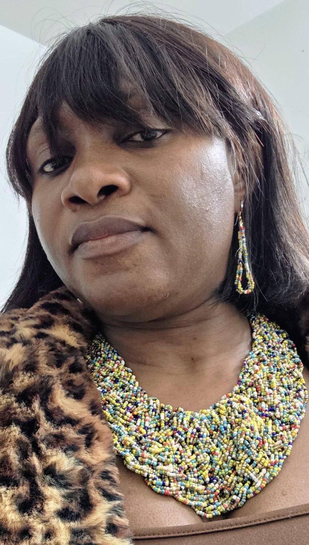 African Beaded Necklace Set-Multicolor Statement Jewelry-Handmade Seed Beads-Gift for Women